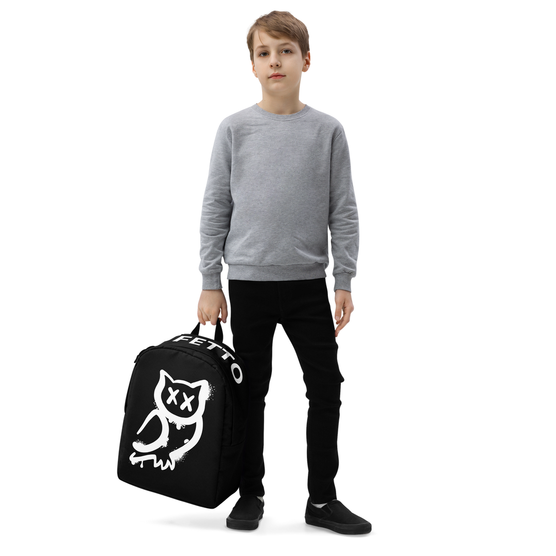 Zaino minimal GUFETTO BIANCO OCCHI BIANCHI - Gufetto Brand 