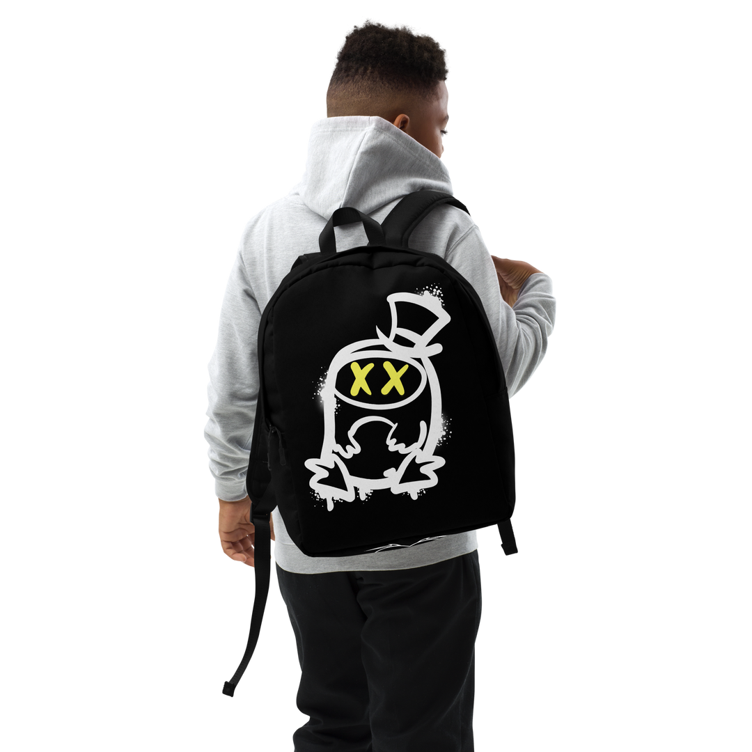 Zaino minimal GUFETTO 2 BIANCO OCCHI GIALLI - Gufetto Brand 