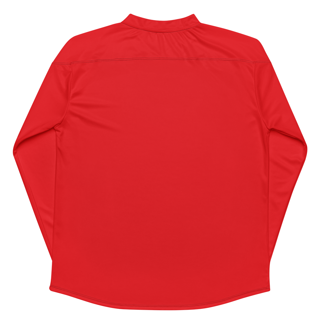 Recycled hockey fan jersey RED OCCHI NERI - Gufetto Brand 