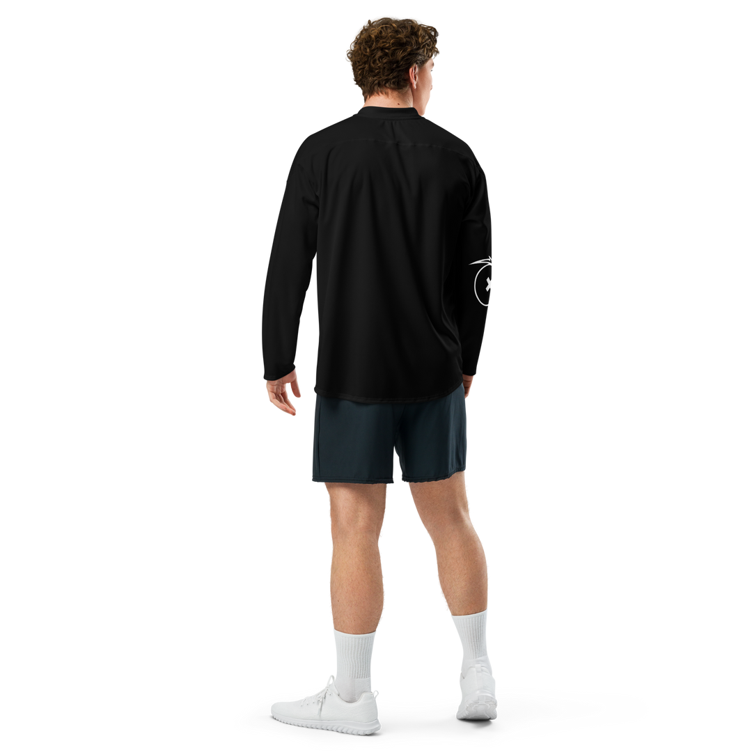 Maglia riciclata fan dell'hockey GUFETTO 1 BIANCO OCCHI BIANCHI - Gufetto Brand 