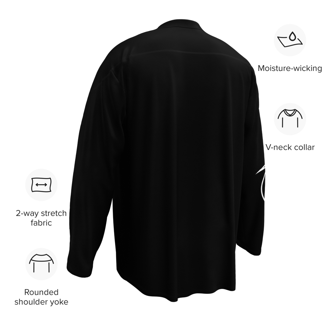 Maglia riciclata fan dell'hockey GUFETTO 2 BIANCO OCCHI BIANCHI - Gufetto Brand 