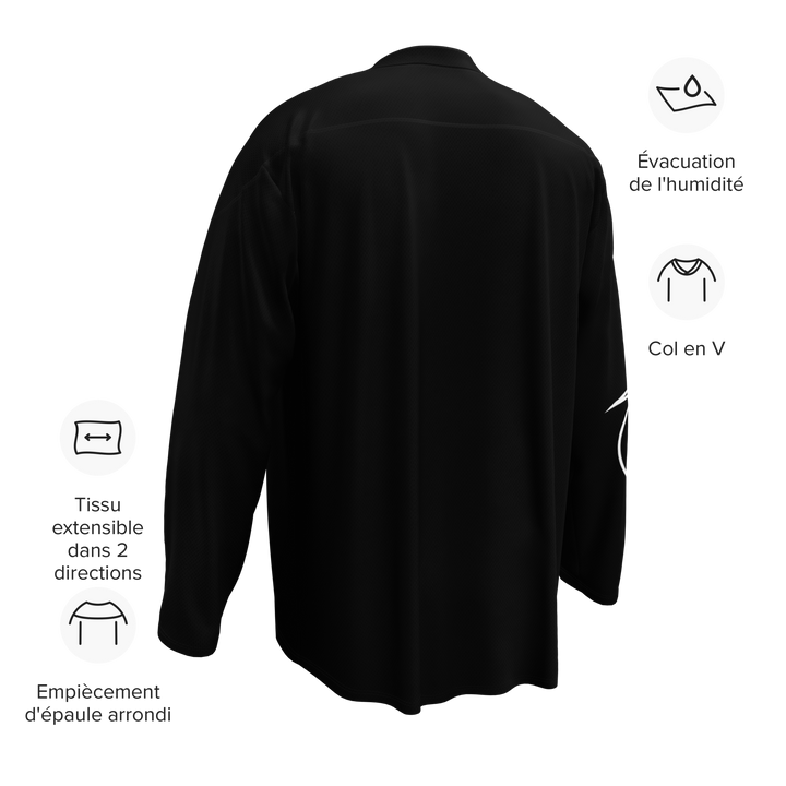 Maglia riciclata fan dell'hockey GUFETTO 2 BIANCO OCCHI BIANCHI - Gufetto Brand 