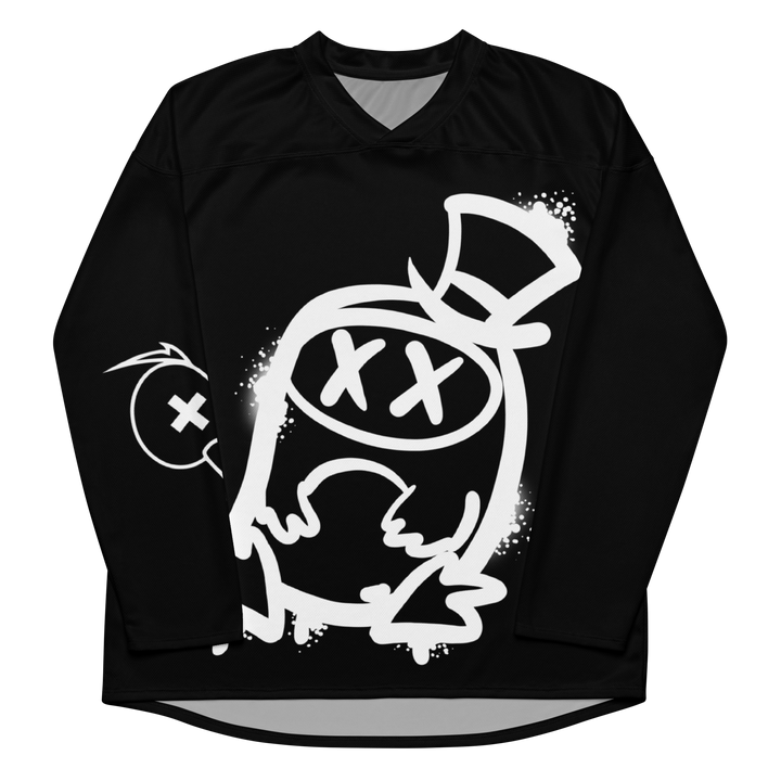 Maglia riciclata fan dell'hockey GUFETTO 2 BIANCO OCCHI BIANCHI - Gufetto Brand 