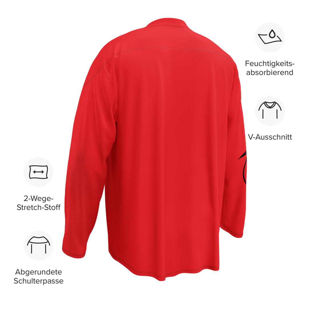 Recycled hockey fan jersey RED OCCHI NERI - Gufetto Brand 