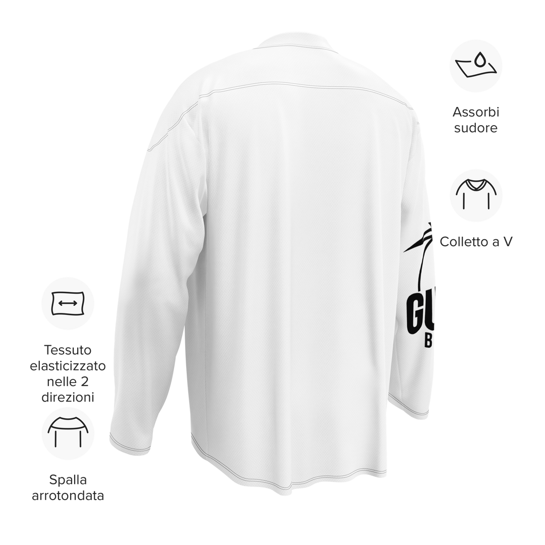 Maglia riciclata fan dell'hockey GUFETTO NERO OCCHI ROSSI - Gufetto Brand 