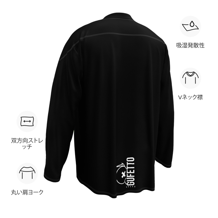 Recycled hockey fan jersey Skull Rose - Gufetto Brand 