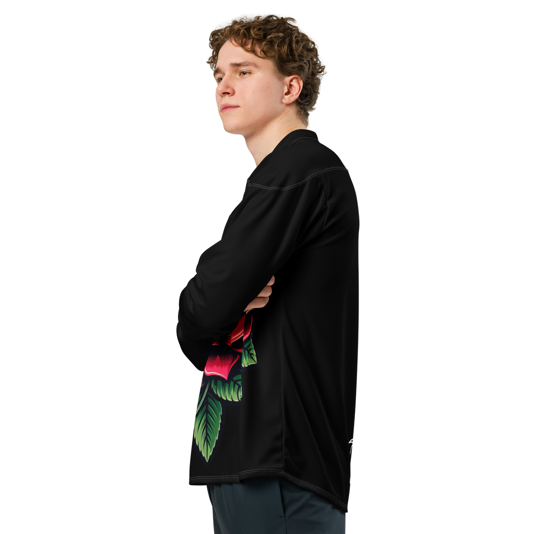 Recycled hockey fan jersey Skull Rose - Gufetto Brand 