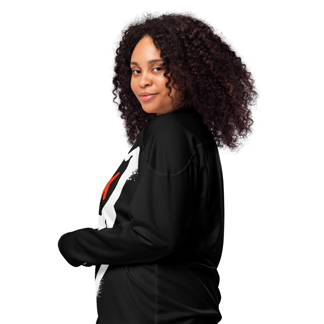 Maglia riciclata fan dell'hockey GUFETTO 1 BIANCO OCCHI ROSSI - Gufetto Brand 