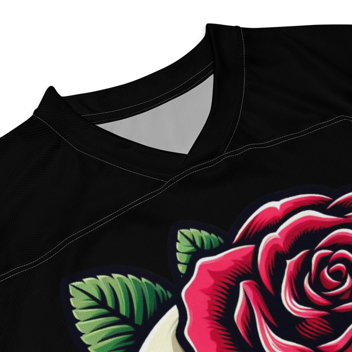 Recycled hockey fan jersey Skull Rose - Gufetto Brand 
