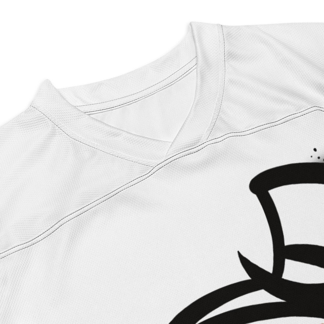 Maglia riciclata fan dell'hockey GUFETTO 2 NERO OCCHI ROSSI - Gufetto Brand 