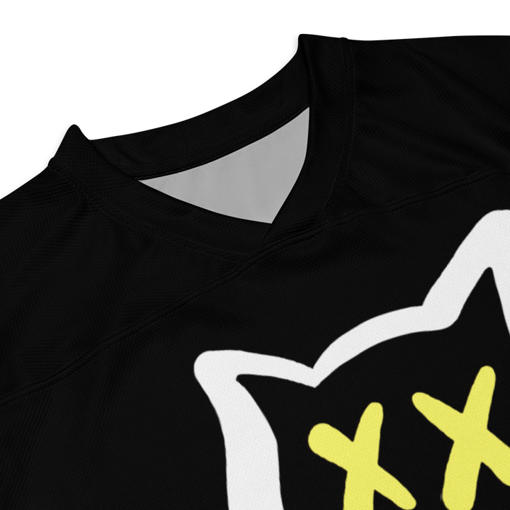 Maglia riciclata fan dell'hockey GUFETTO 1 BIANCO OCCHI GIALLI - Gufetto Brand 