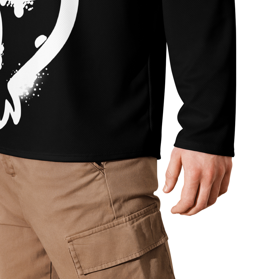 Maglia riciclata fan dell'hockey GUFETTO 1 BIANCO OCCHI ROSSI - Gufetto Brand 