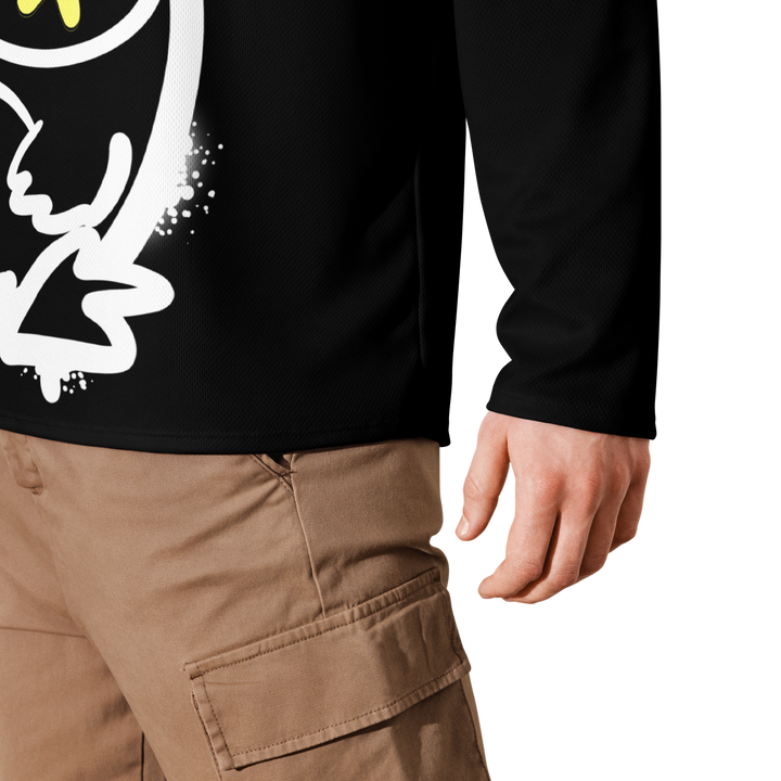 Maglia riciclata fan dell'hockey GUFETTO 2 BIANCO OCCHI GIALLI - Gufetto Brand 