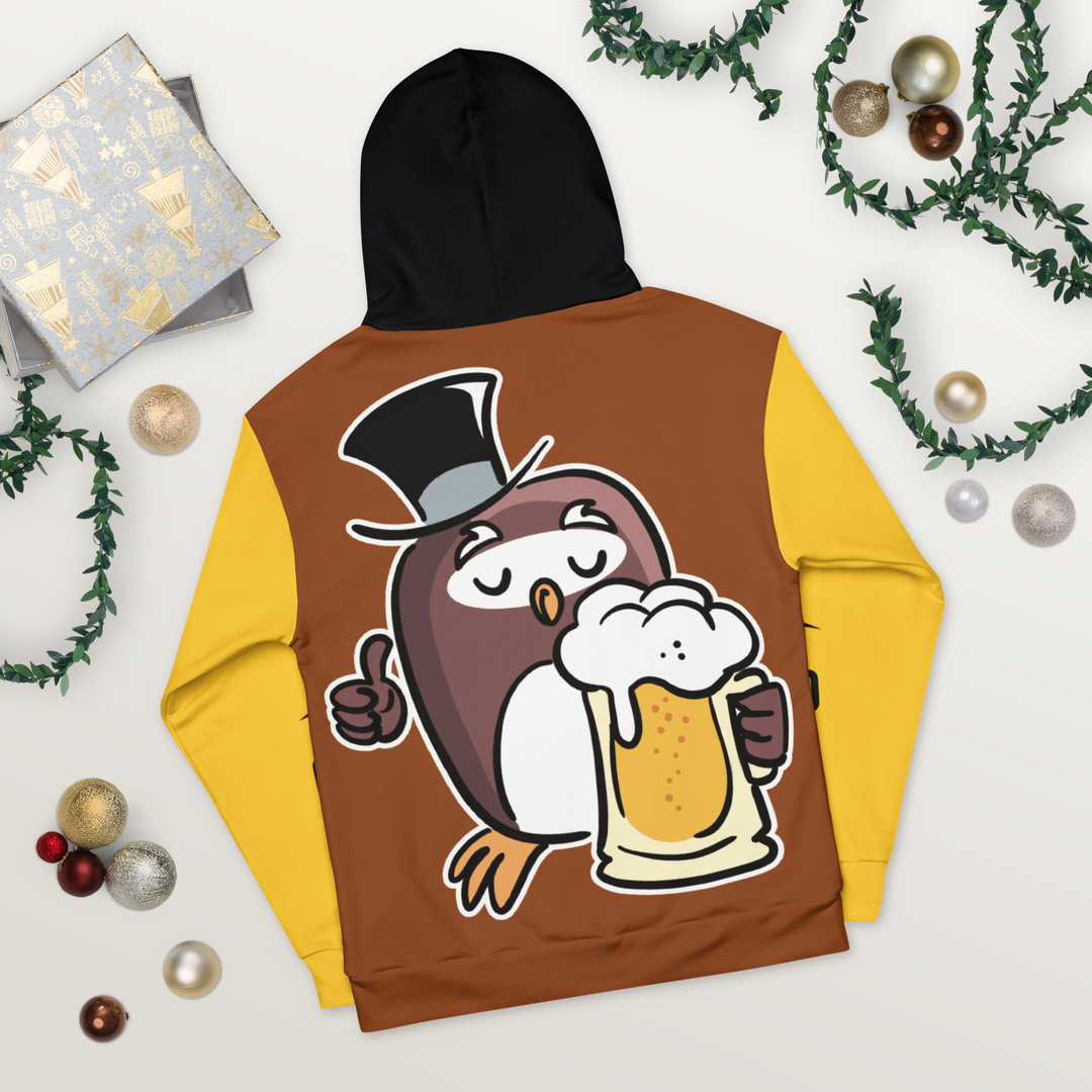 Felpa con cappuccio GUFETTO BIRRA - Gufetto Brand 