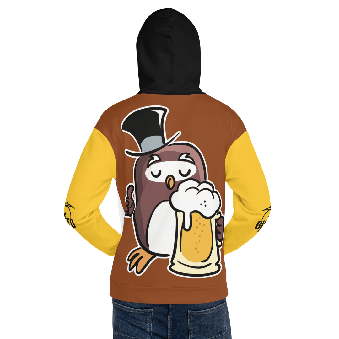 Felpa con cappuccio GUFETTO BIRRA - Gufetto Brand 