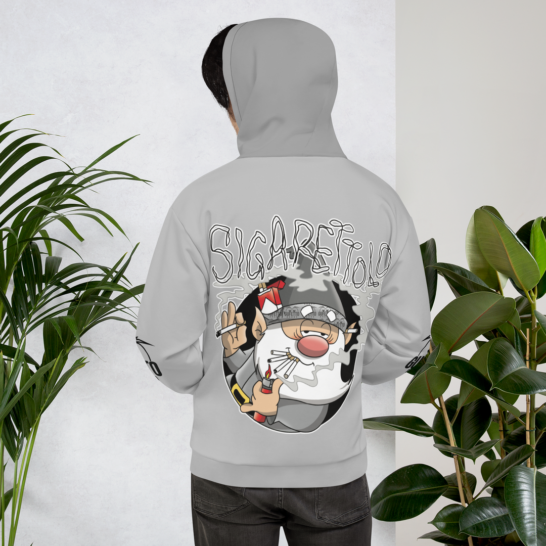 Felpa con cappuccio Uomo/Donna SIGARETTOLO - Gufetto Brand 