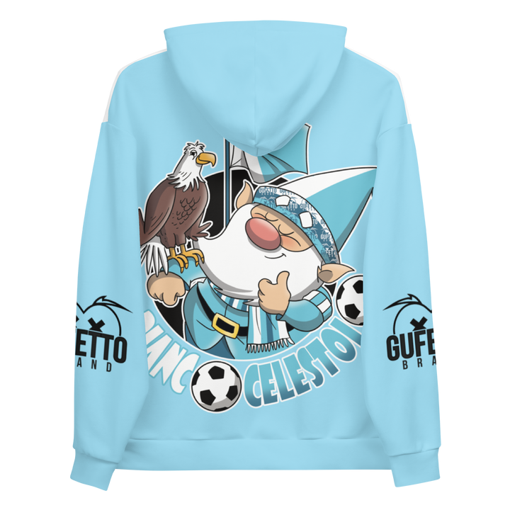 Felpa con cappuccio Uomo/Donna BIANCO CELESTOLO - Gufetto Brand 