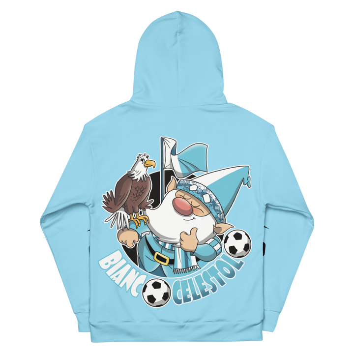 Felpa con cappuccio Uomo/Donna BIANCO CELESTOLO - Gufetto Brand 
