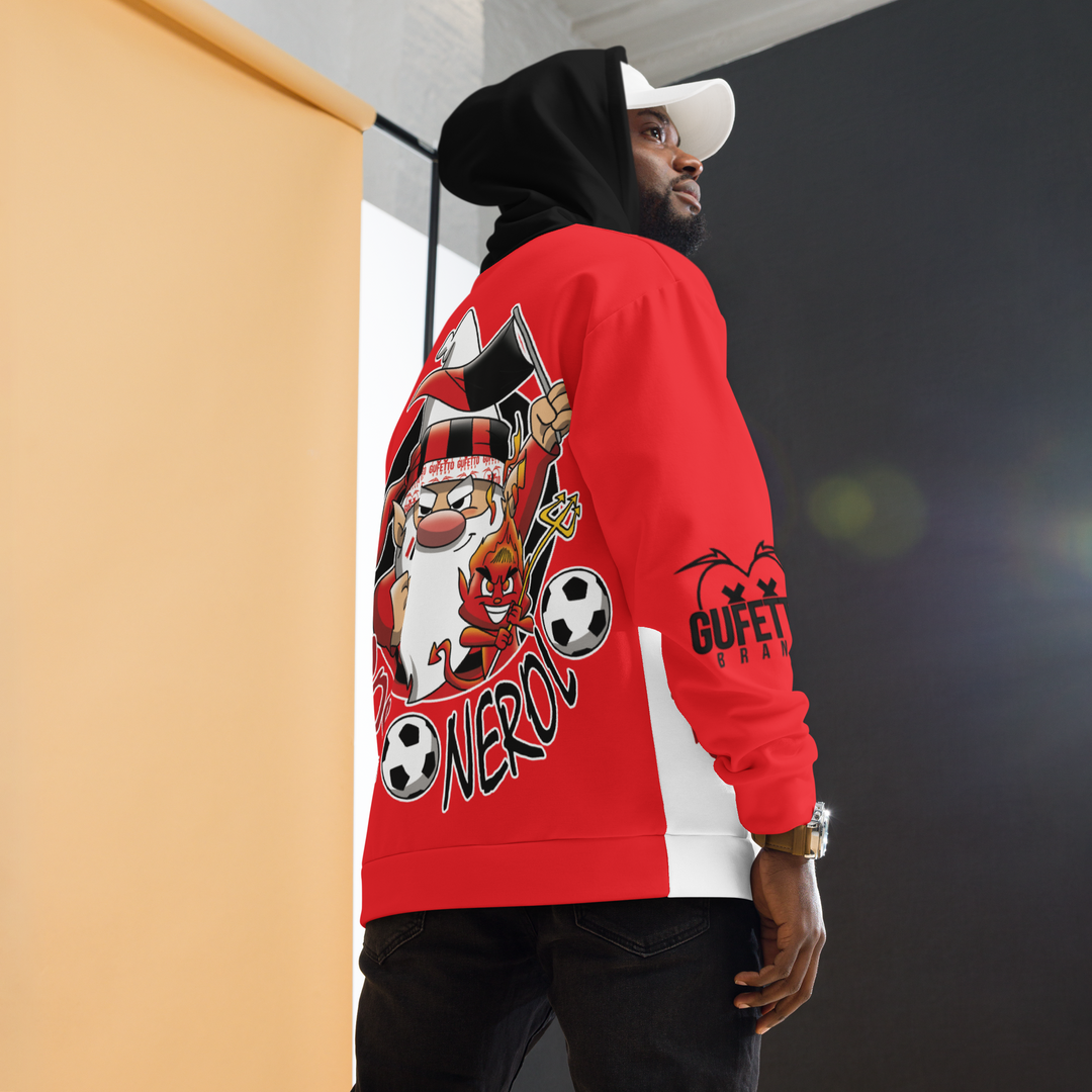 Felpa con cappuccio Uomo/Donna ROSSO NEROLO - Gufetto Brand 