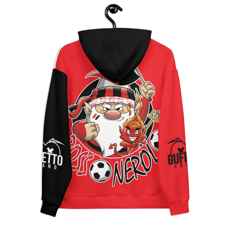 Felpa con cappuccio Uomo/Donna ROSSO NEROLO - Gufetto Brand 