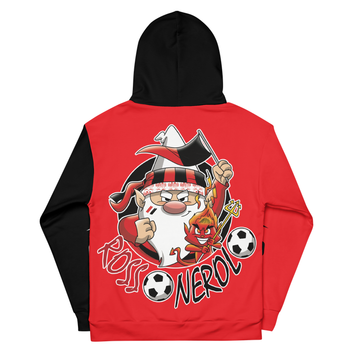 Felpa con cappuccio Uomo/Donna ROSSO NEROLO - Gufetto Brand 