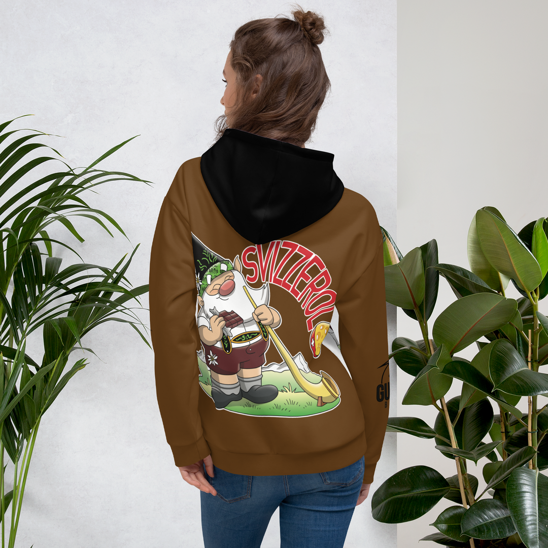 Felpa con cappuccio Uomo/Donna SVIZZEROLO - Gufetto Brand 