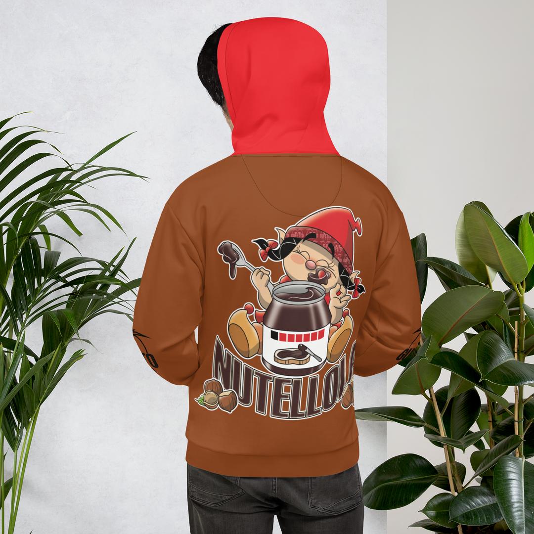 Felpa con cappuccio Uomo/Donna NUTELLOLA - Gufetto Brand 