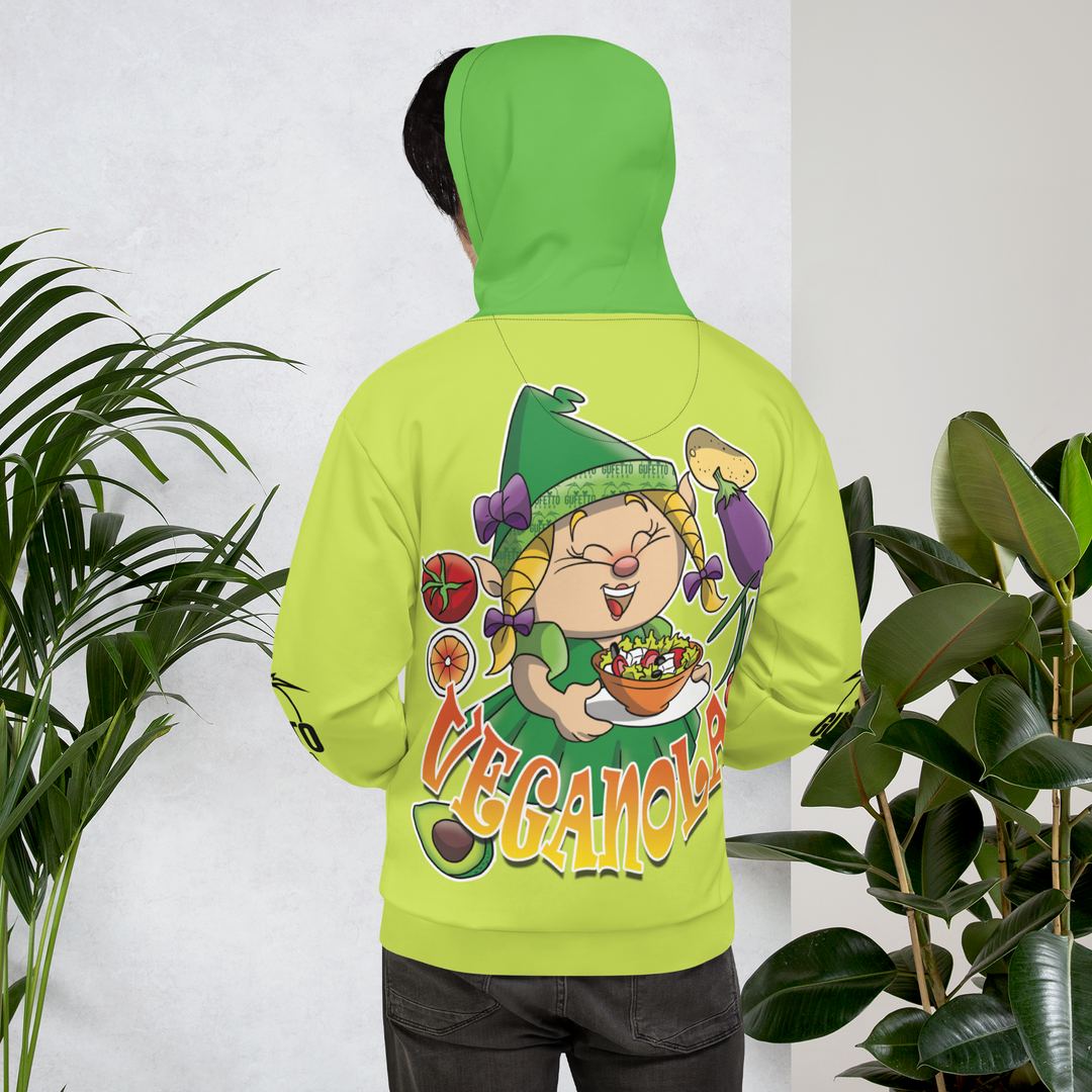 Felpa con cappuccio Uomo/Donna VEGANOLA - Gufetto Brand 