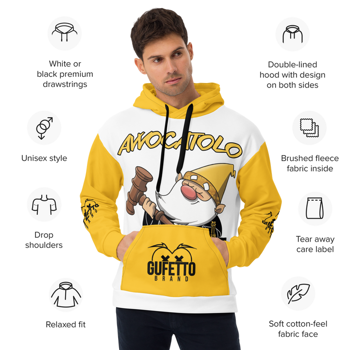 Felpa con cappuccio AVVOCATOLO - Gufetto Brand 