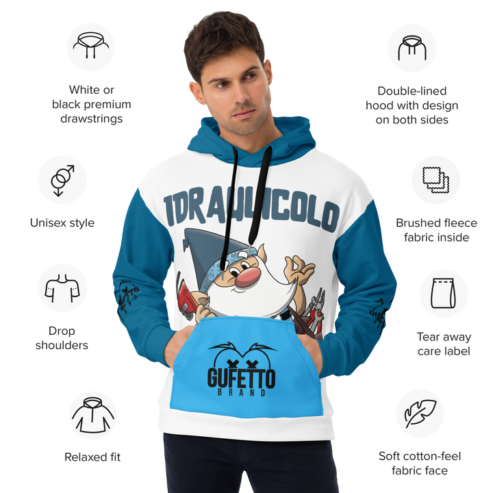 Felpa con cappuccio IDRAULICOLO - Gufetto Brand 