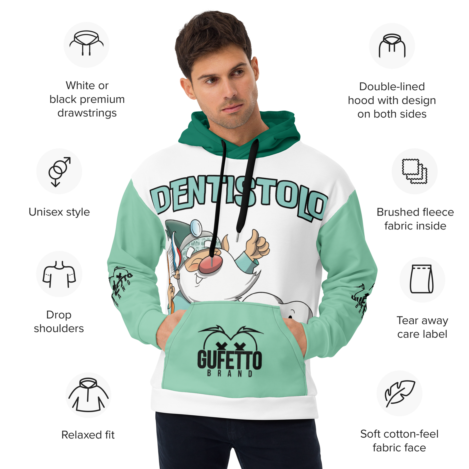 Felpa con cappuccio DENTISTOLO - Gufetto Brand 