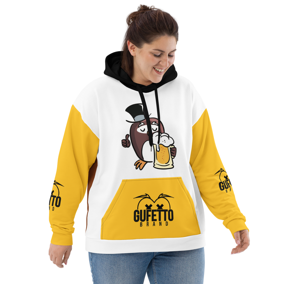 Felpa con cappuccio GUFETTO BIRRA - Gufetto Brand 