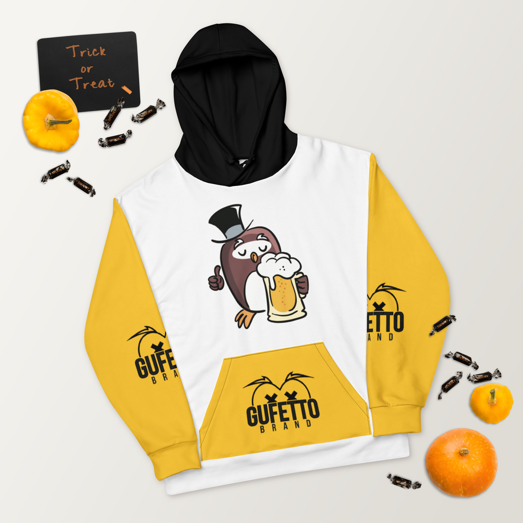 Felpa con cappuccio GUFETTO BIRRA - Gufetto Brand 