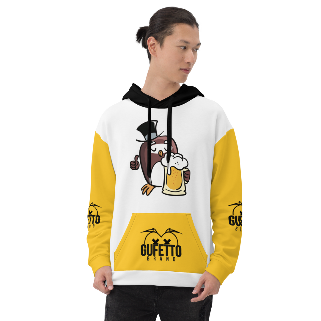 Felpa con cappuccio GUFETTO BIRRA - Gufetto Brand 