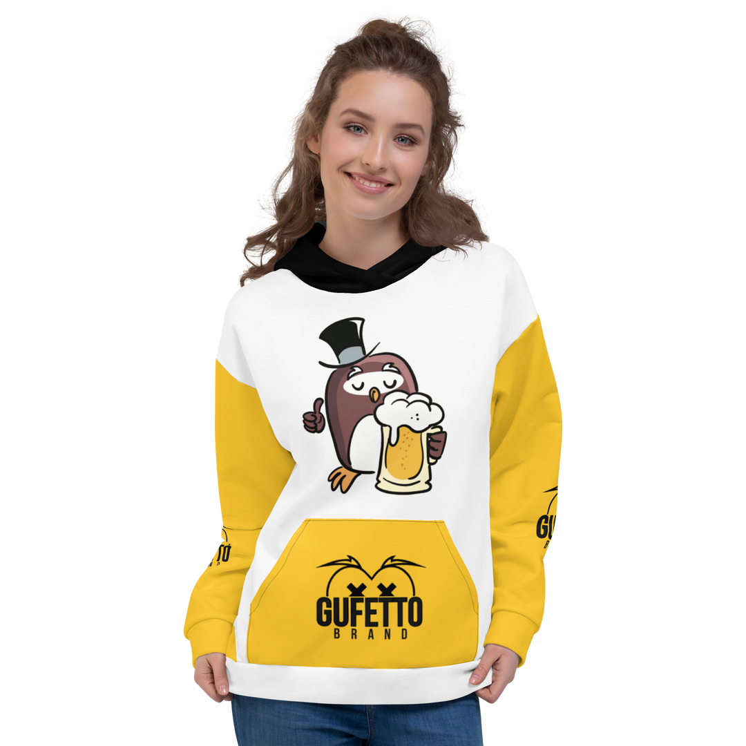 Felpa con cappuccio GUFETTO BIRRA - Gufetto Brand 