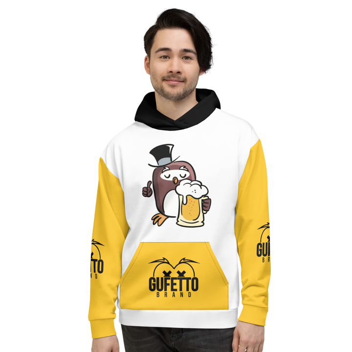 Felpa con cappuccio GUFETTO BIRRA - Gufetto Brand 
