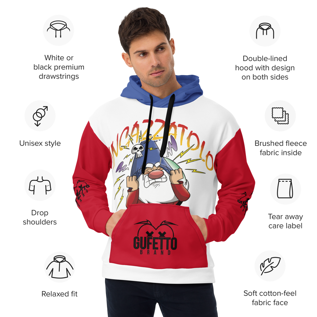 Felpa con cappuccio Uomo/Donna INCAZZATOLO - Gufetto Brand 