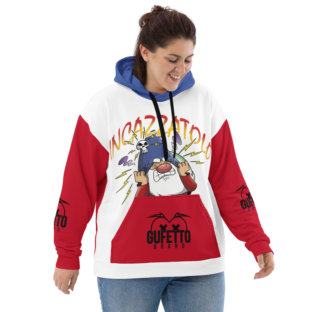 Felpa con cappuccio Uomo/Donna INCAZZATOLO - Gufetto Brand 