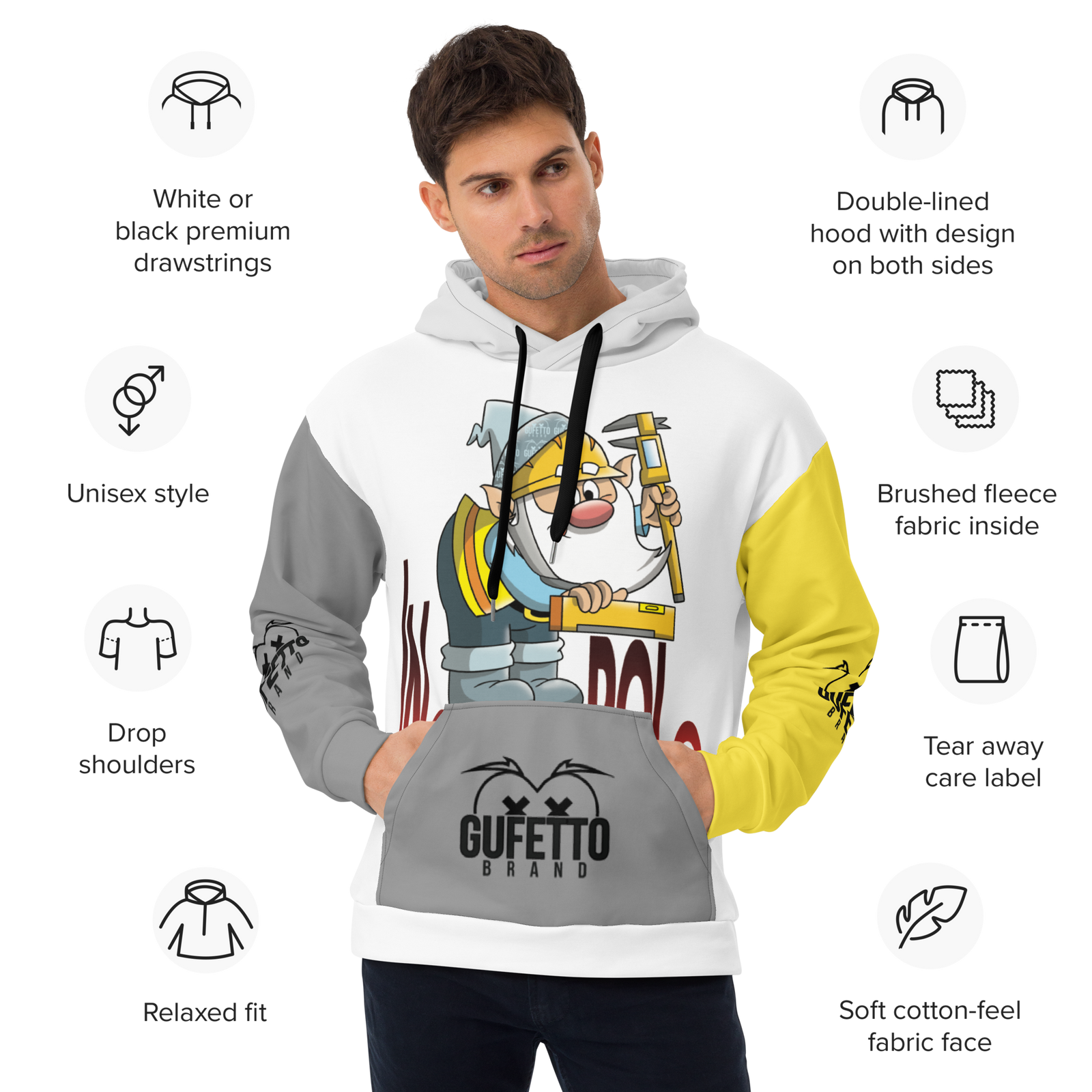 Felpa con cappuccio Uomo/Donna INGEGNEROLO - Gufetto Brand 