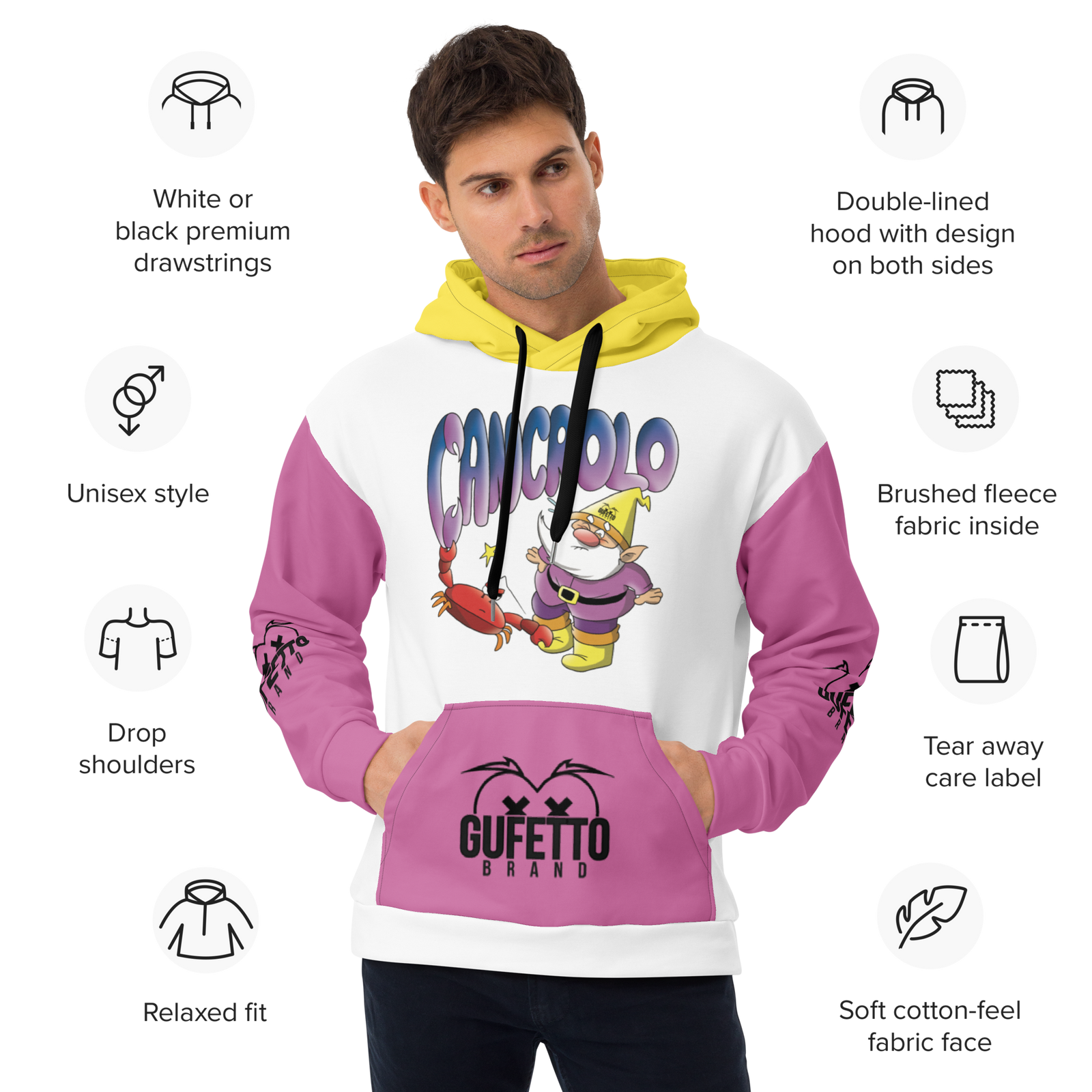 Felpa con cappuccio CANCROLO - Gufetto Brand 
