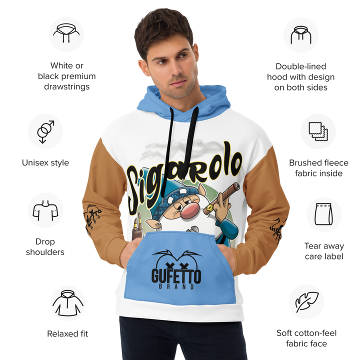Felpa con cappuccio Uomo/Donna SIGAROLO - Gufetto Brand 