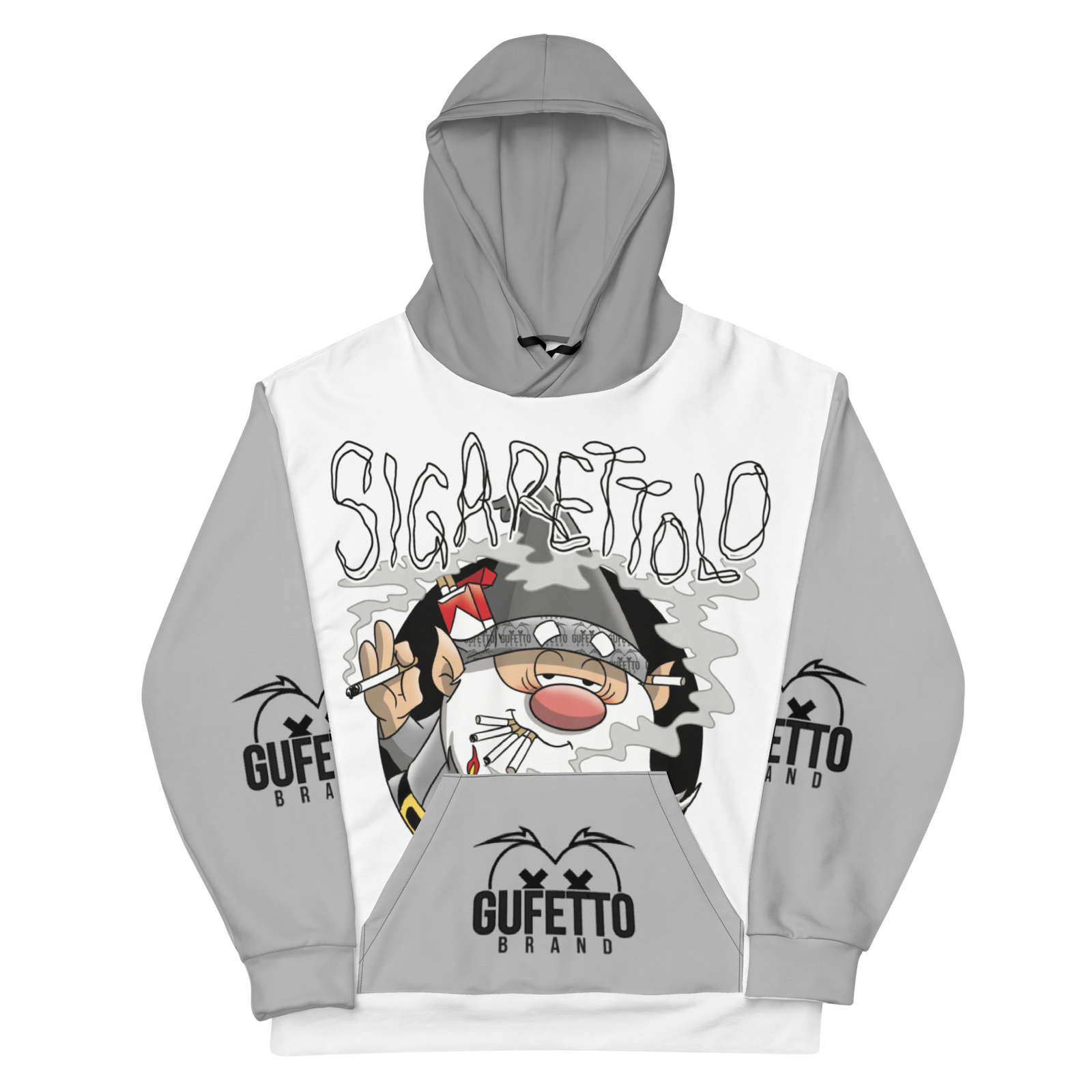 Felpa con cappuccio Uomo/Donna SIGARETTOLO - Gufetto Brand 