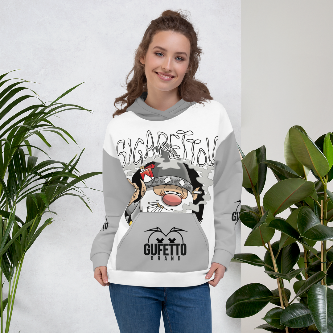 Felpa con cappuccio Uomo/Donna SIGARETTOLO - Gufetto Brand 