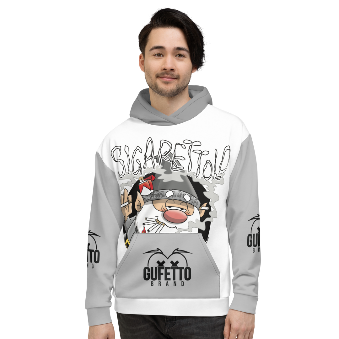 Felpa con cappuccio Uomo/Donna SIGARETTOLO - Gufetto Brand 