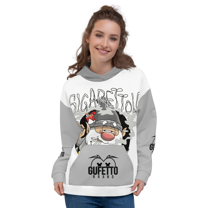 Felpa con cappuccio Uomo/Donna SIGARETTOLO - Gufetto Brand 