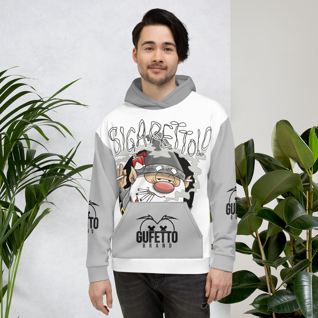 Felpa con cappuccio Uomo/Donna SIGARETTOLO - Gufetto Brand 
