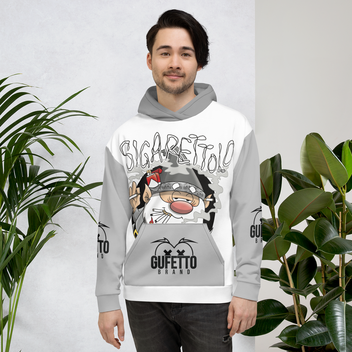 Felpa con cappuccio Uomo/Donna SIGARETTOLO - Gufetto Brand 