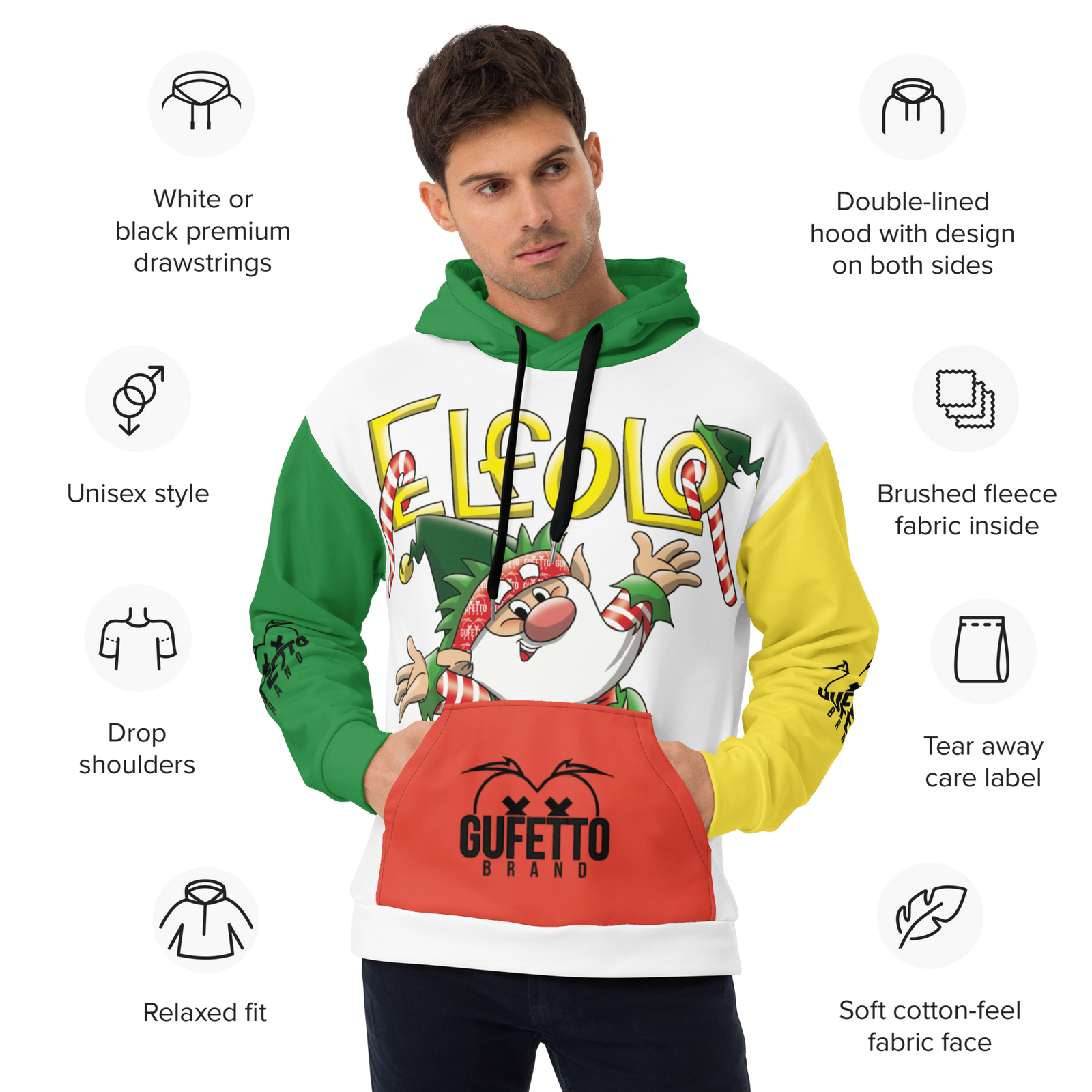 Felpa con cappuccio Uomo/Donna ELFOLO - Gufetto Brand 
