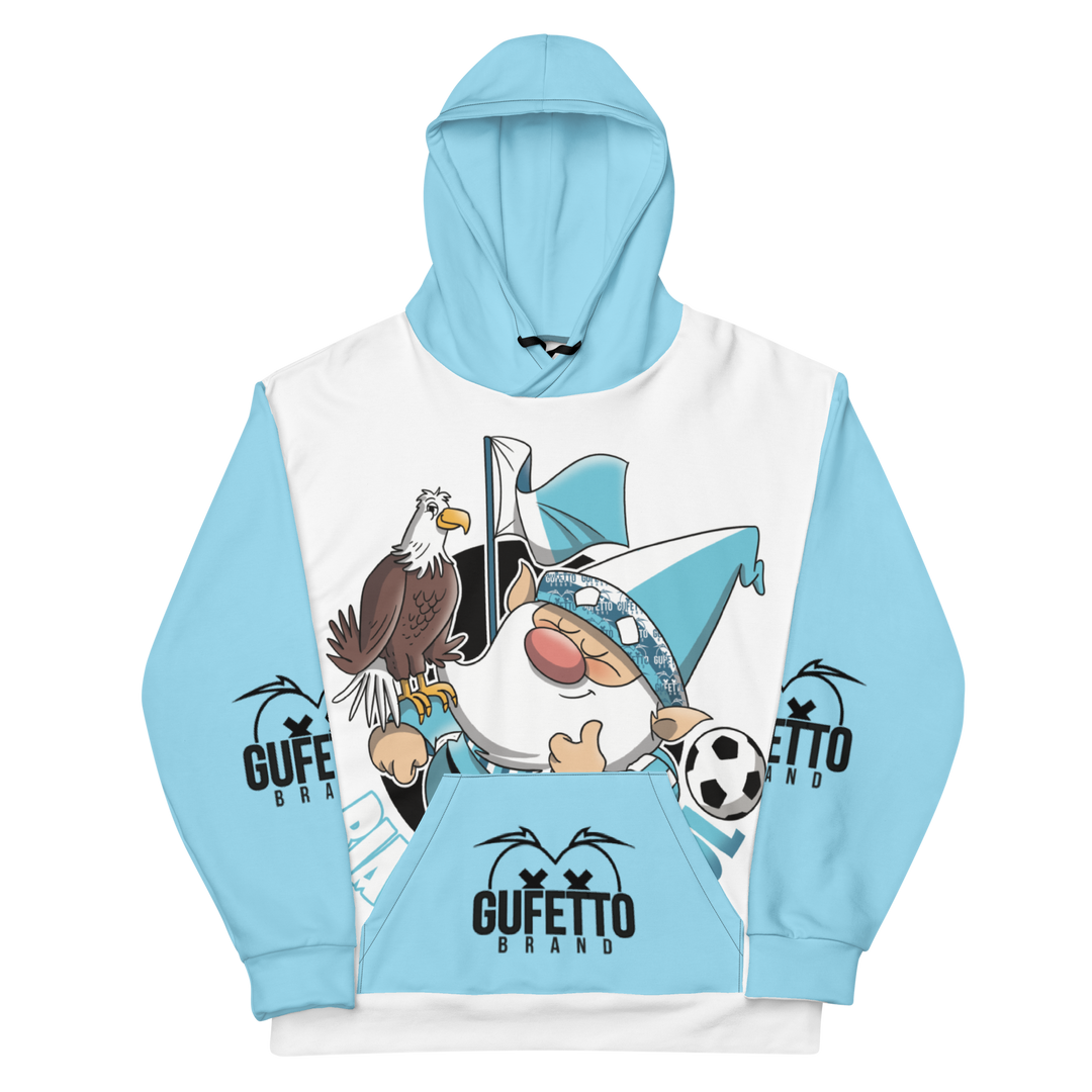 Felpa con cappuccio Uomo/Donna BIANCO CELESTOLO - Gufetto Brand 