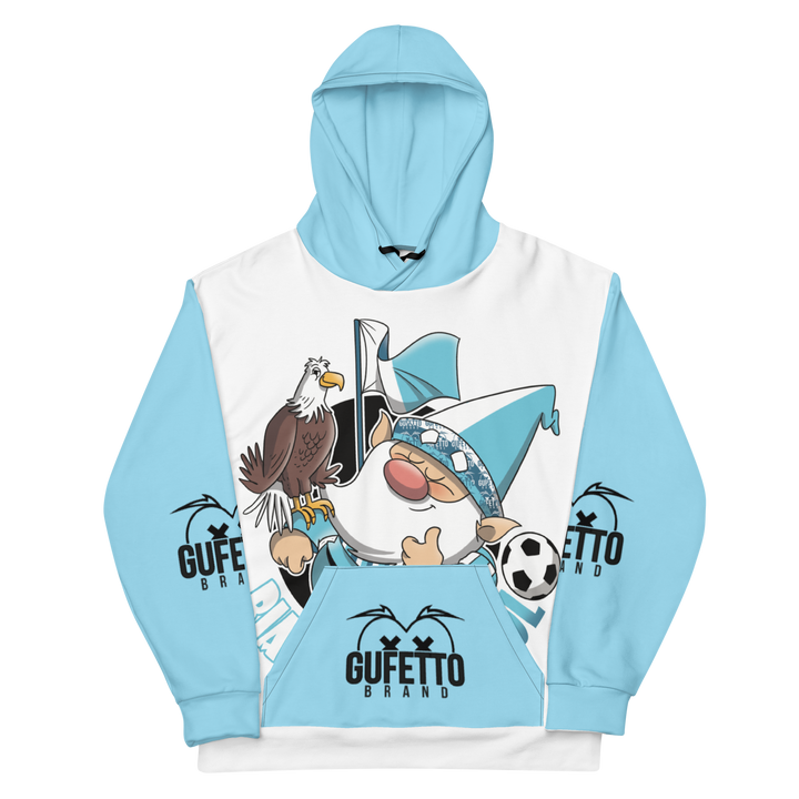 Felpa con cappuccio Uomo/Donna BIANCO CELESTOLO - Gufetto Brand 